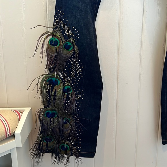 NWOT Ralph Lauren Black Label Peacock Feather Jeans - Picture 11 of 16